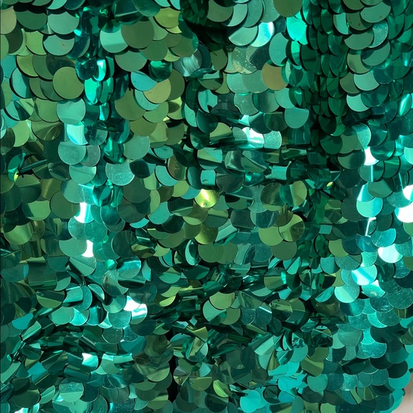 Vintage Sequin Green Dress - Picture 3 of 6